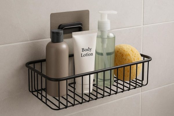 16 Rustproof Shower Caddy Basket Organizer Adhesive Wall Mounted Bathroom Storage Shelf
