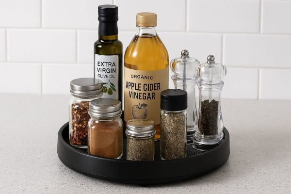 15 Rotatable Kitchen Lazy Susan Organizer Small Countertop Round Spice Display Rack